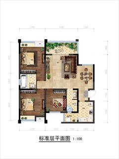 新神风八座3室2厅2卫123.65平户型
