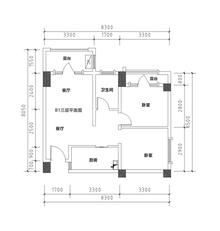 翠锦西岭1期73.00平户型