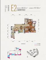 铂悦郡1期 3室2厅2卫 96.53平米