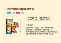 和信沪丰领地2室2厅1卫73.45平户型