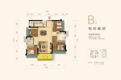 明信·仕林悦府1期4室2厅2卫112.05平户型