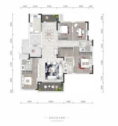 中国铁建·西派国樾5期4室2厅3卫174.10平户型