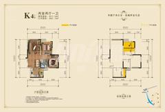 棕榈湖国际社区三期2室2厅1卫71.03平户型