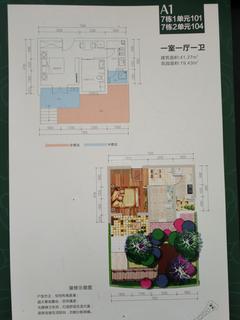 花果山翠微谷1期1室1厅1卫41.27平户型
