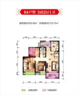 洛带博客小镇锦园 3室2厅1卫 91.52平米