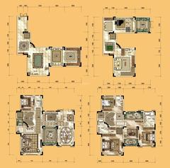 古川上苑9室5厅5卫458.96平户型