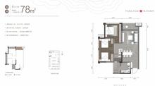 锦绣世家府1期3室2厅1卫78.00平户型