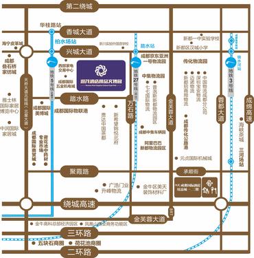 润茂酒店用品文博园1期区位图