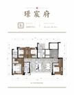 璟宸府1期4室2厅2卫122.67平户型