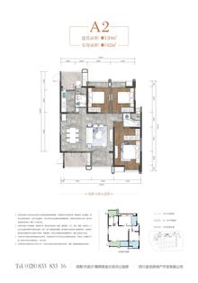 金沙宸宇公馆1期3室2厅2卫130.00平户型