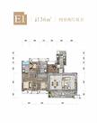 中旅·名门府1期4室2厅2卫136.00平户型