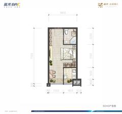 清江花都1期1室1厅1卫36.00平户型