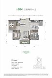 新川樾府北小区1期3室2厅1卫87.00平户型