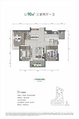 新川樾府北小区1期 3室2厅1卫 87.00平米