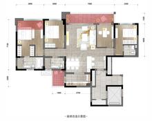 双楠悦天地逸都1期4室2厅3卫149.00平户型