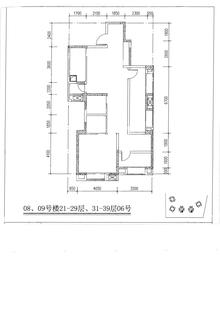 江宇天府城二期3室2厅2卫105.64平户型