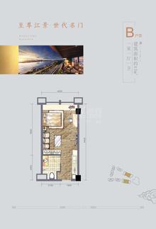 五津望江名门小区1期42.57平户型