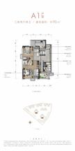 澜岸听溪郦园3室2厅2卫95.00平户型