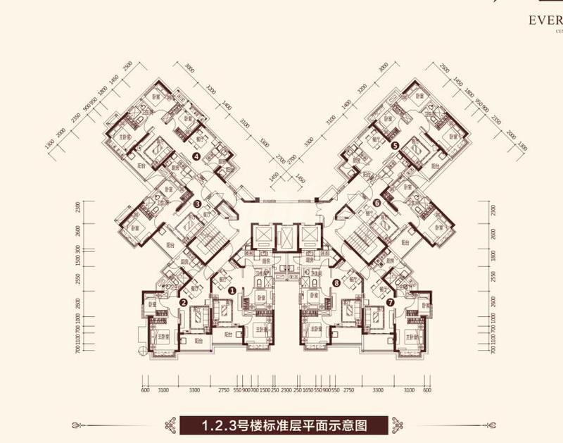2号楼精装2房1号楼7-15,18-31层