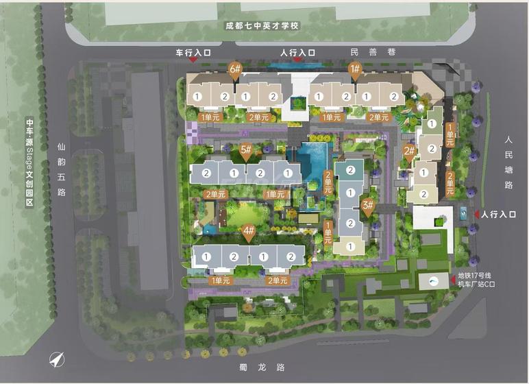 匠宸元启小区1期总平图