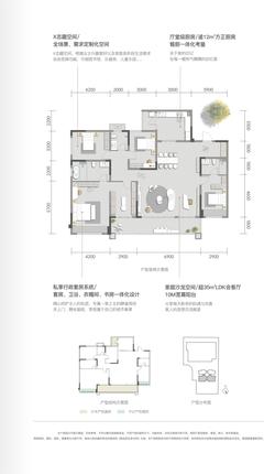 神仙树九号院1期4室3厅3卫203.89平户型