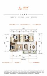 派城西樾小区1期 4室2厅2卫 120.83平米