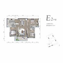 万新峰荟1期3室2厅2卫103.00平户型