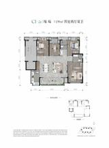 桂语江澜雅园1期 4室2厅2卫 139.00平米