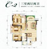 御景滨江1期 3室2厅2卫 110.18平米