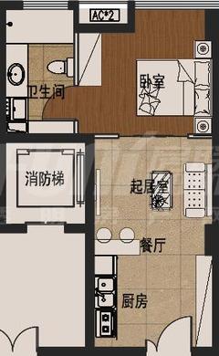 首信红星广场49.58平户型