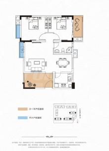 翡翠明庭1期2室2厅1卫84.47平户型