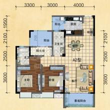 时代爵岭2期3室2厅2卫103.29平户型