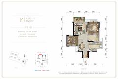正兴紫瑞里1期2室2厅2卫80.00平户型