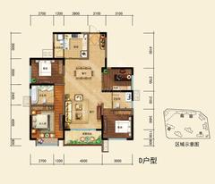 中洲中央城邦4室2厅2卫145.23平户型