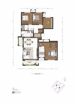 保利狮子湖2期4室2厅2卫142.00平户型