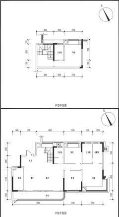 香城壹品府1期（泥巴沱公园里）4室2厅2卫179.40平户型