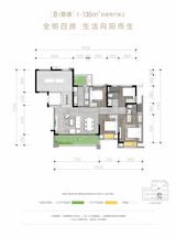 青云台小区1期 4室2厅2卫 135.00平米