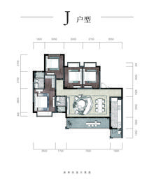 玖宸园1期4室2厅2卫144.00平户型