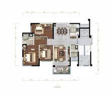 铂悦华庭3室2厅2卫120.00平户型