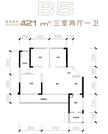 龙泉驿深业泰富广场2期3室2厅1卫120.99平户型