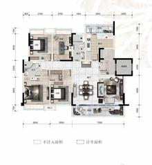 光明·蓉府1期4室2厅2卫134.80平户型