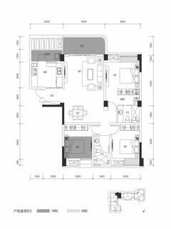 檀香山公园里3室2厅2卫117.02平户型