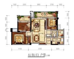 和瑞里1期3室2厅1卫87.09平户型