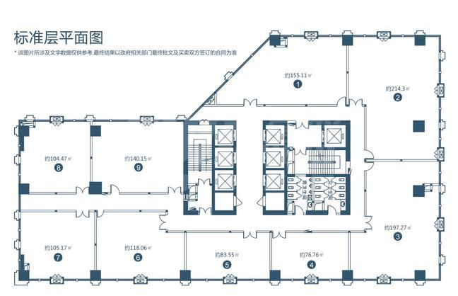 6-22层办公平面图