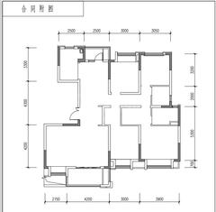电建地产洺悦玺小区4室2厅2卫146.62平户型