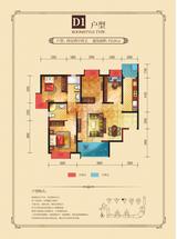 和信香榭澜郡 4室2厅2卫 128.00平米