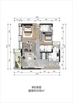 锦天名邸3室2厅2卫112.00平户型