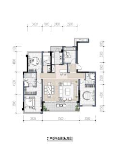中粮武侯瑞府2期4室2厅3卫171.00平户型