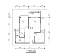 王府花园三期2室2厅1卫84.08平户型