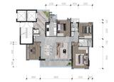 建发书香云锦小区1期 4室2厅2卫 130.00平米